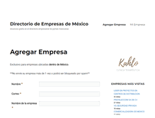 Tablet Screenshot of directorio-de-empresas.com.mx